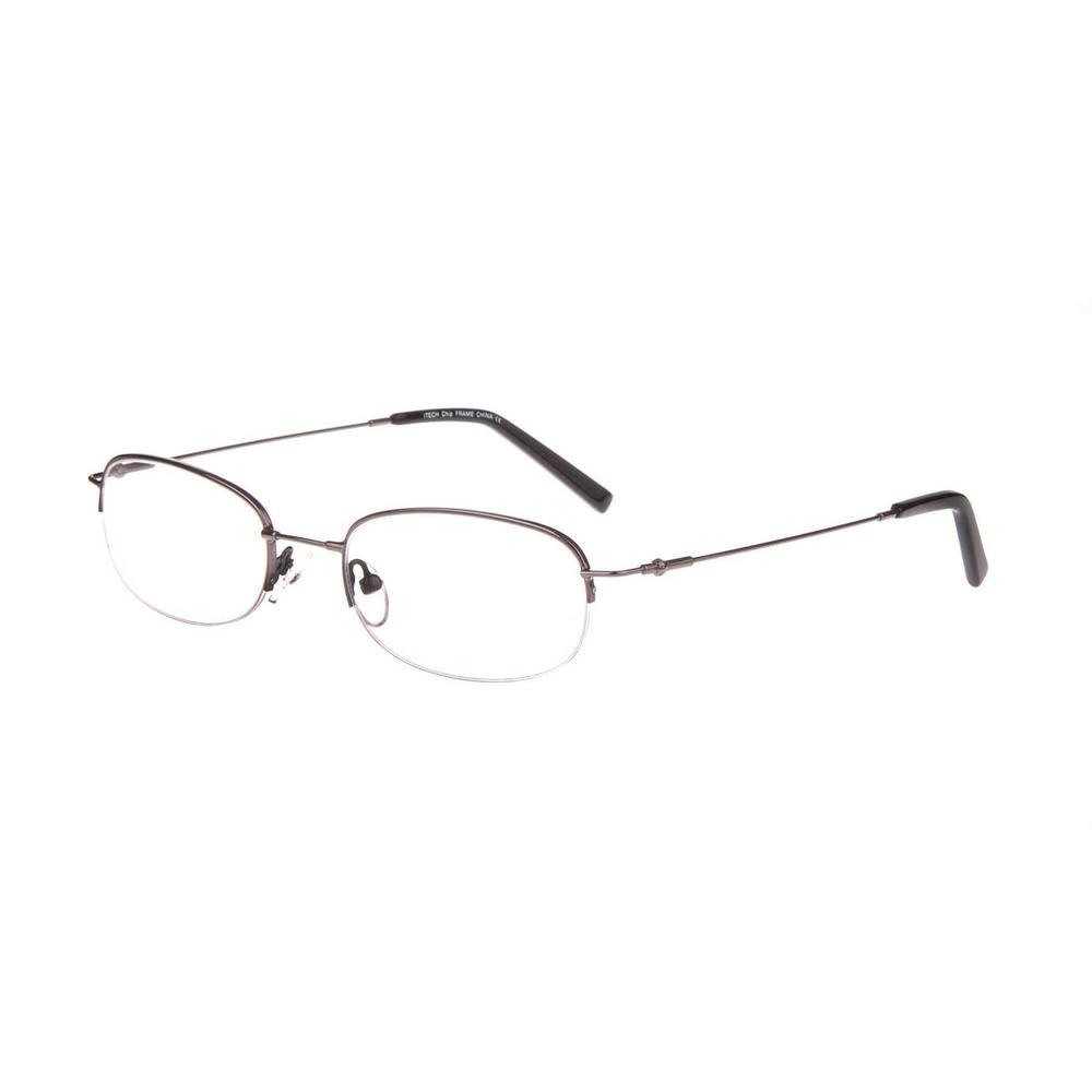 New I-TECH Gunmetal CHIP Titanium Memory Metal Eyeglasses 51mm with Case
